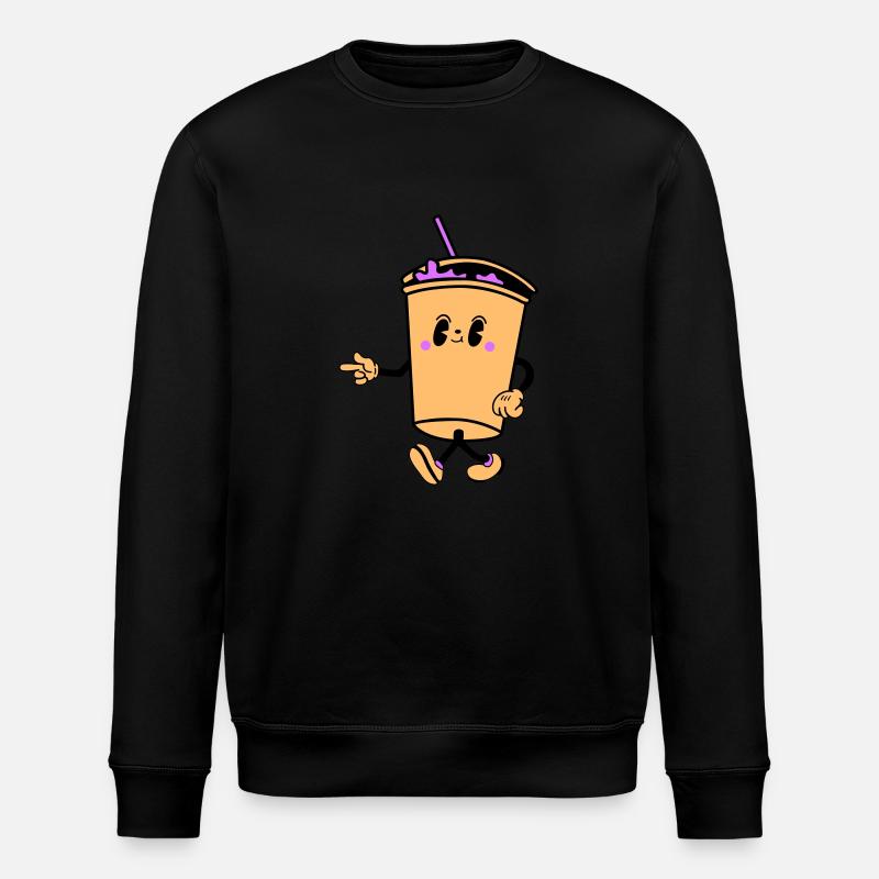 Drink Cartoon - Stanley/Stella ROLLER Unisex Organic Sweatshirt - black