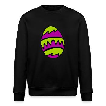 Easter egg - Stanley/Stella ROLLER Unisex Organic Sweatshirt - black - Front - Nik (191cm)