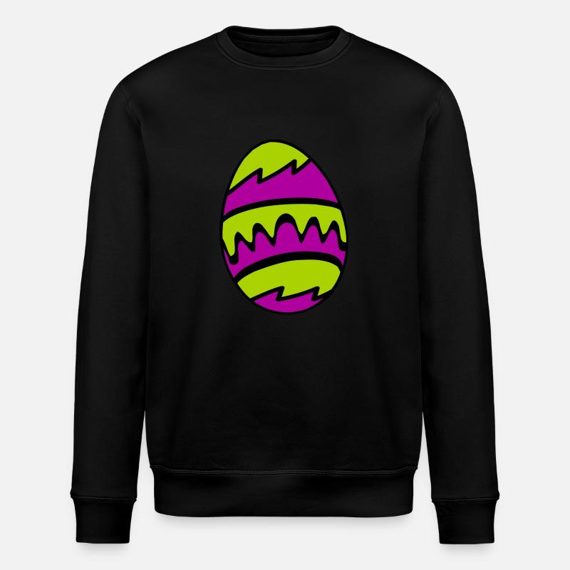 Easter egg - Stanley/Stella ROLLER Unisex Organic Sweatshirt - black