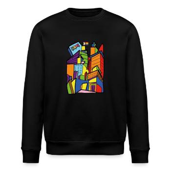 Maisons Heureuses - Sweat bio ROLLER Stanley/Stella Unisexe - noir - Devant - Nik (191cm)