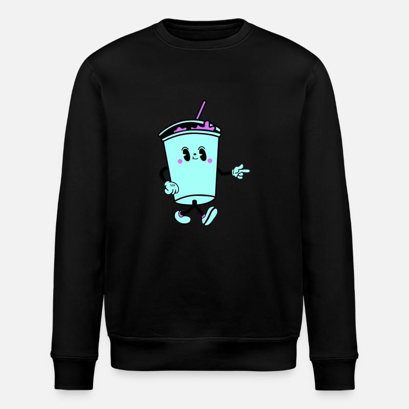 drink cartoon - Stanley/Stella Unisex Bio-Sweatshirt ROLLER - Schwarz