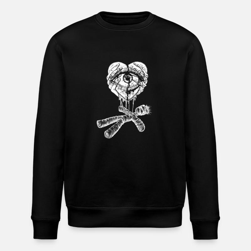 Coeur, œil et poupée - Sweat bio ROLLER Stanley/Stella Unisexe - noir