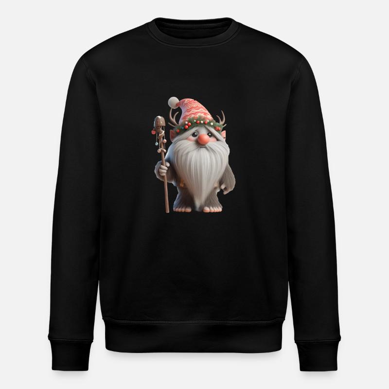 Christmas Troll 2 - Stanley/Stella ROLLER Unisex Organic Sweatshirt - black