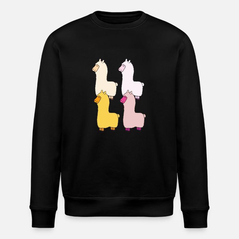 lama bunt - Stanley/Stella Unisex Bio-Sweatshirt ROLLER - Schwarz