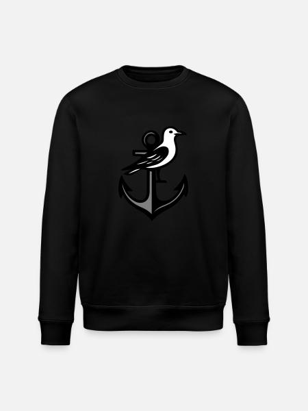 Anker Möwe - Stanley/Stella Unisex Bio-Sweatshirt ROLLER - Schwarz