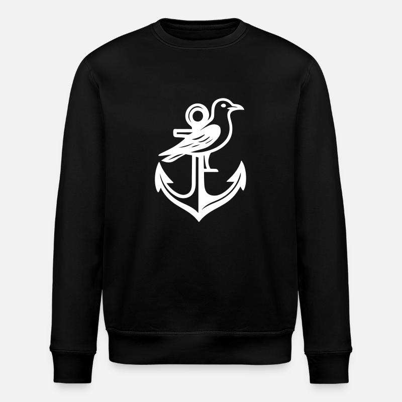 Anker Möwe - Stanley/Stella Unisex Bio-Sweatshirt ROLLER - Schwarz