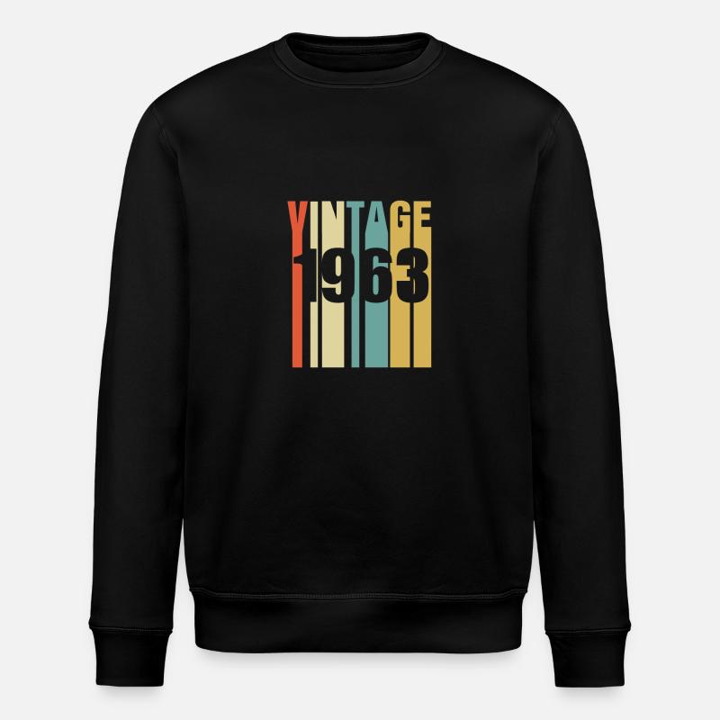 Millésime 1963 Rétro - Sweat bio ROLLER Stanley/Stella Unisexe - noir