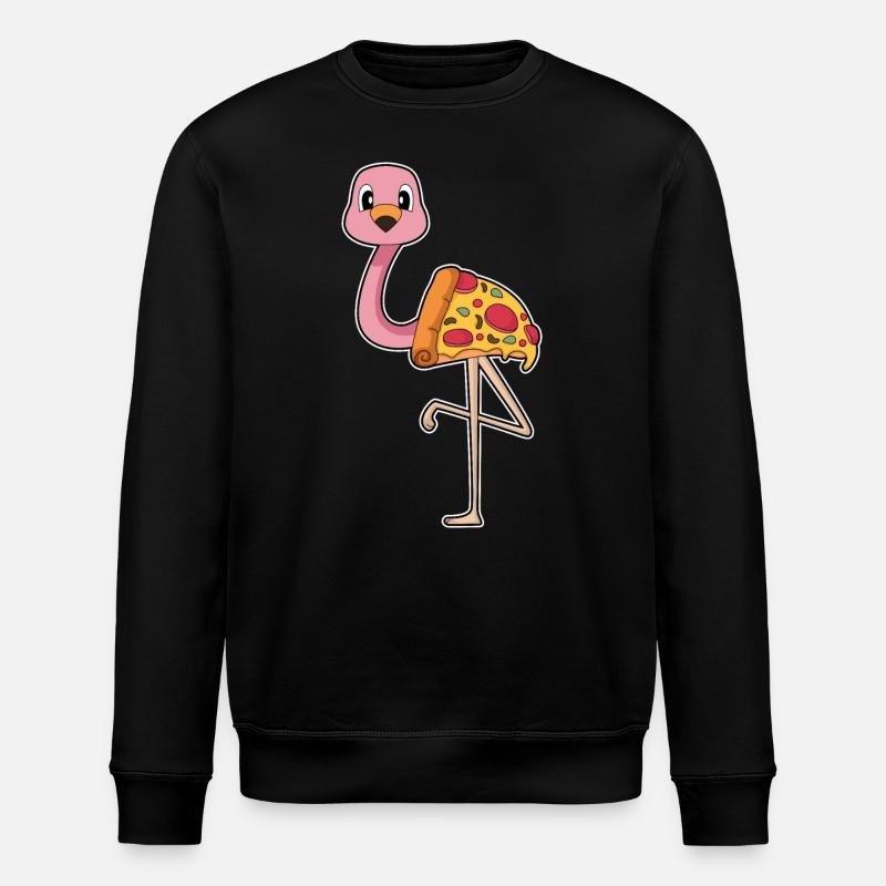 Pizza aux flamants roses - Sweat bio ROLLER Stanley/Stella Unisexe - noir