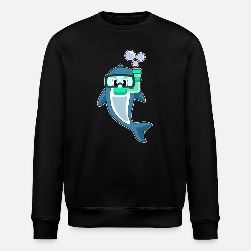 Dolphin Diver Snorkel - Sweat bio ROLLER Stanley/Stella Unisexe - noir