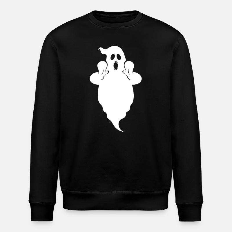 Ghost Boo - Stanley/Stella ROLLER Unisex Organic Sweatshirt - black