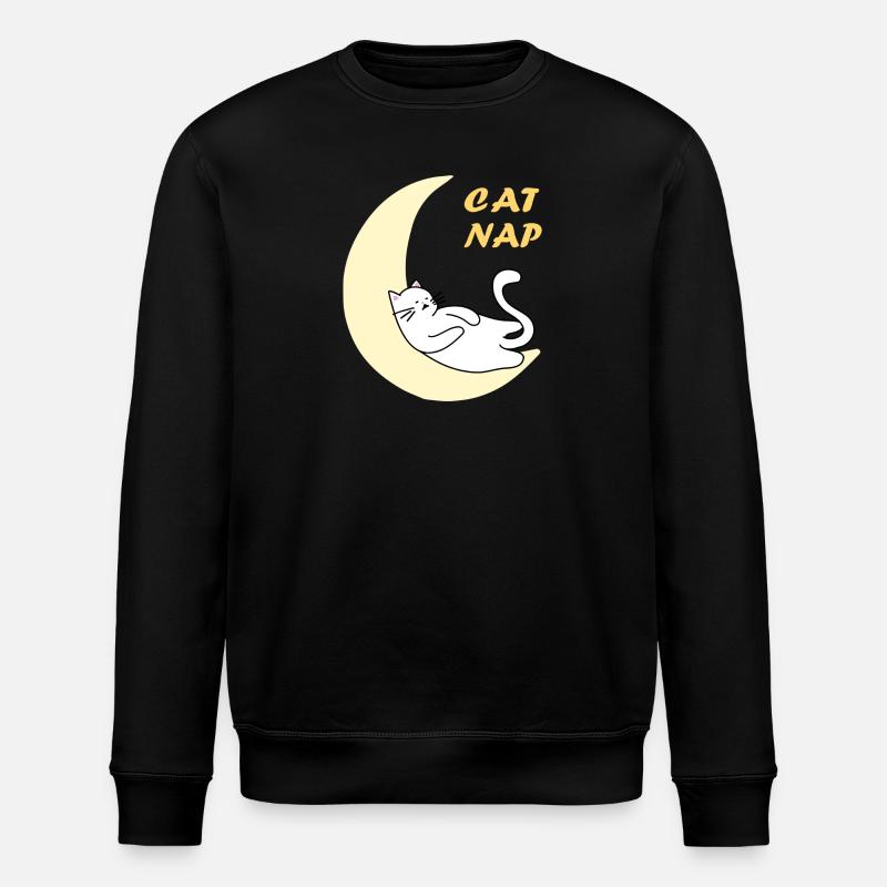 Nickerchen auf dem Mond - Stanley/Stella Unisex Bio-Sweatshirt ROLLER - Schwarz
