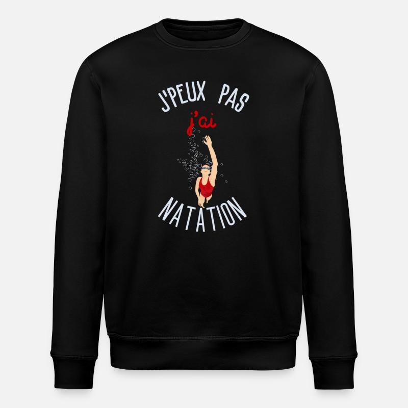 Ich kann nicht schwimmen - Stanley/Stella Unisex Bio-Sweatshirt ROLLER - Schwarz