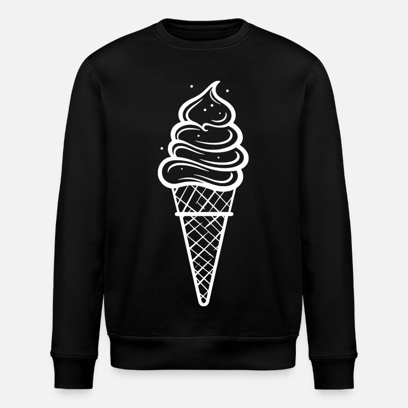 Croquis de crème glacée - Sweat bio ROLLER Stanley/Stella Unisexe - noir