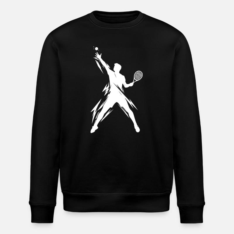 Tennis Player Artwork - Stanley/Stella ROLLER Unisex Organic Sweatshirt - black