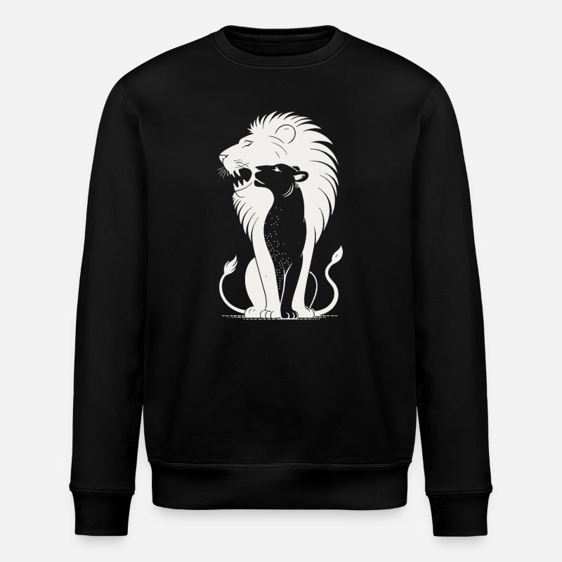 Königliche Löwensilhouette - Stanley/Stella Unisex Bio-Sweatshirt ROLLER - Schwarz