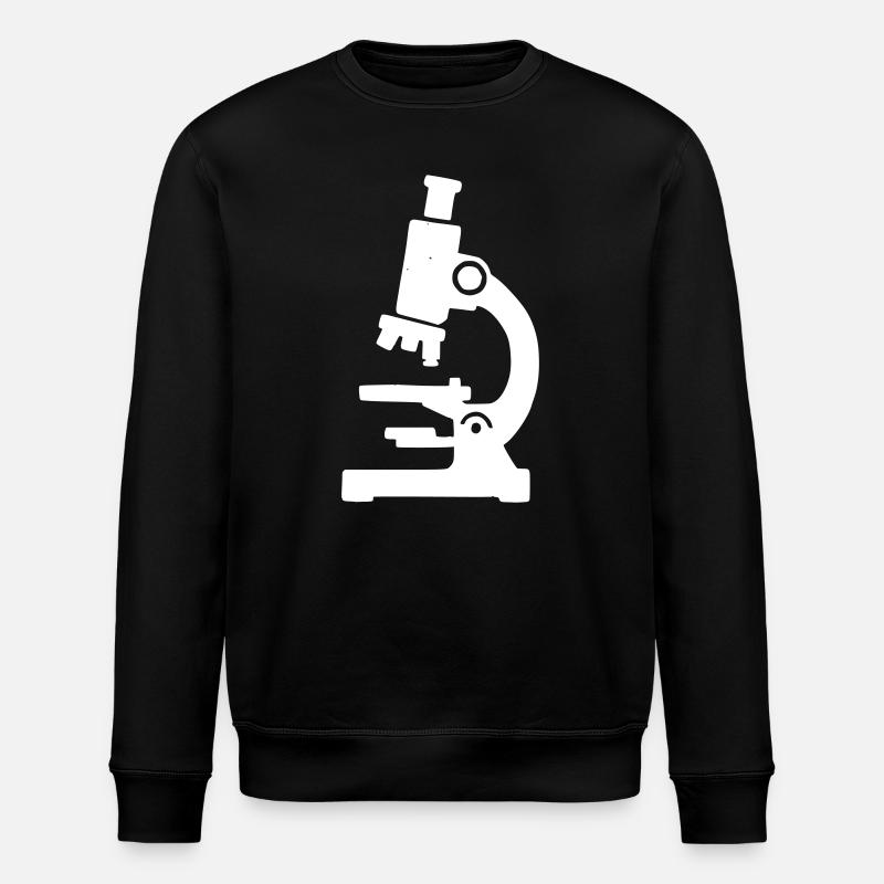 Microscope Silhouette Laboratory - Stanley/Stella ROLLER Unisex Organic Sweatshirt - black
