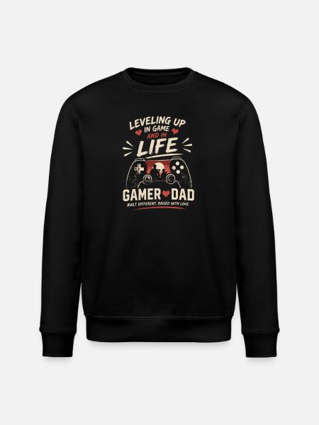 Gamer Dad: Level Up i spil og liv - Stanley/Stella økologisk unisex-sweatshirt ROLLER - sort