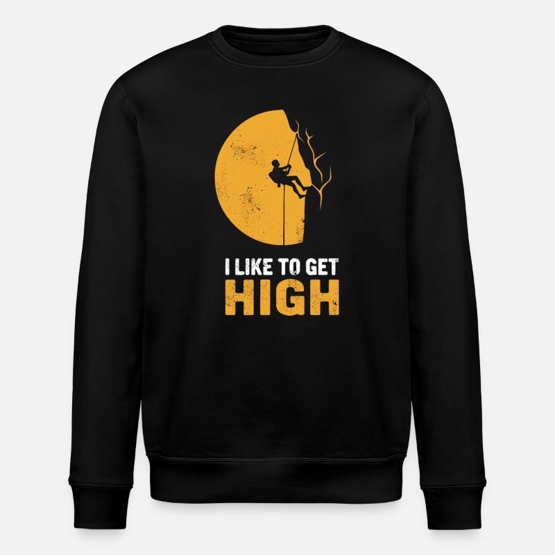Moonlight Climber Silhouette - Stanley/Stella ROLLER Unisex Organic Sweatshirt - black