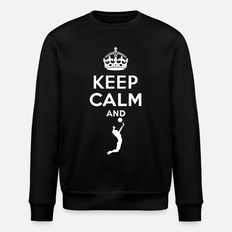 Keep Calm - Volleyball - Stanley/Stella ROLLER Unisex Organic Sweatshirt - black