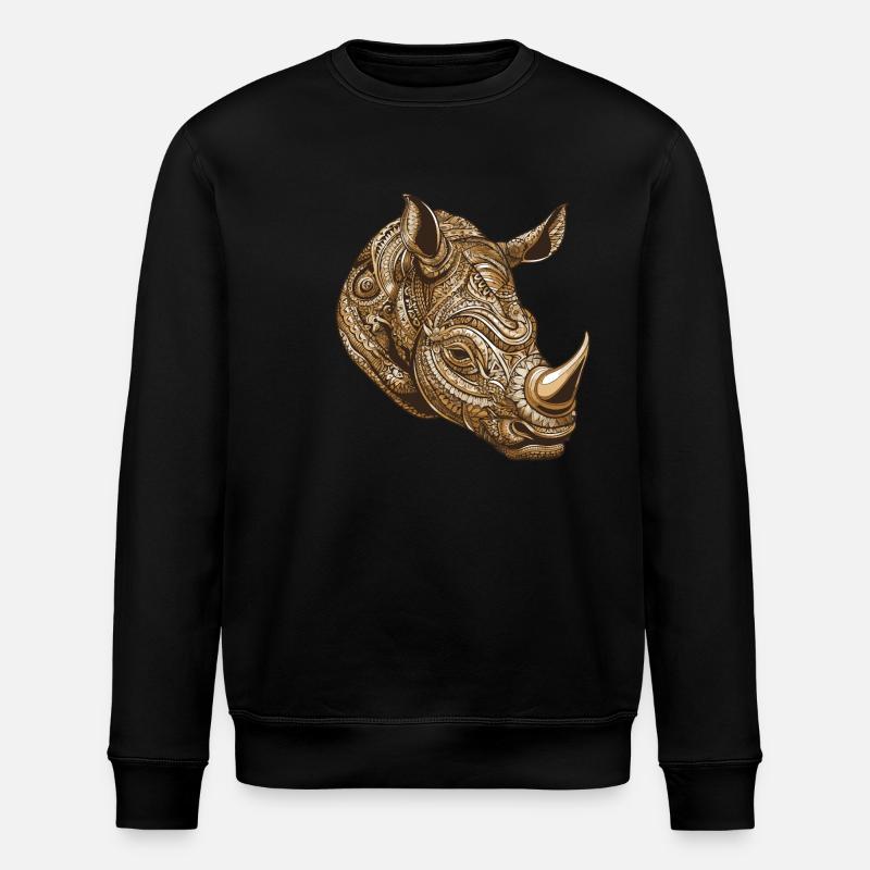 Portrait de rhinocéros - Sweat bio ROLLER Stanley/Stella Unisexe - noir