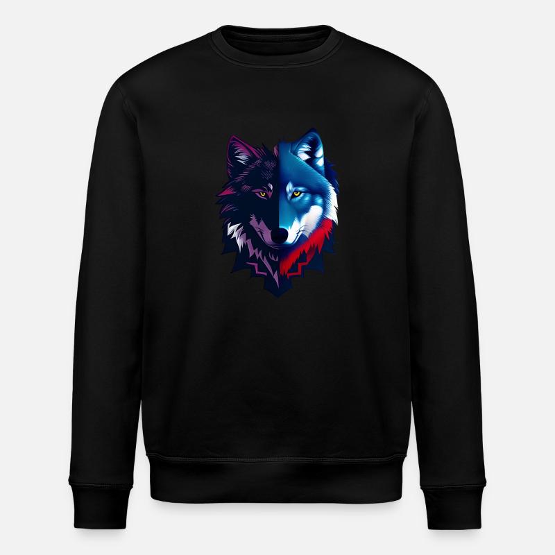 wolf - Stanley/Stella ROLLER Unisex Organic Sweatshirt - black