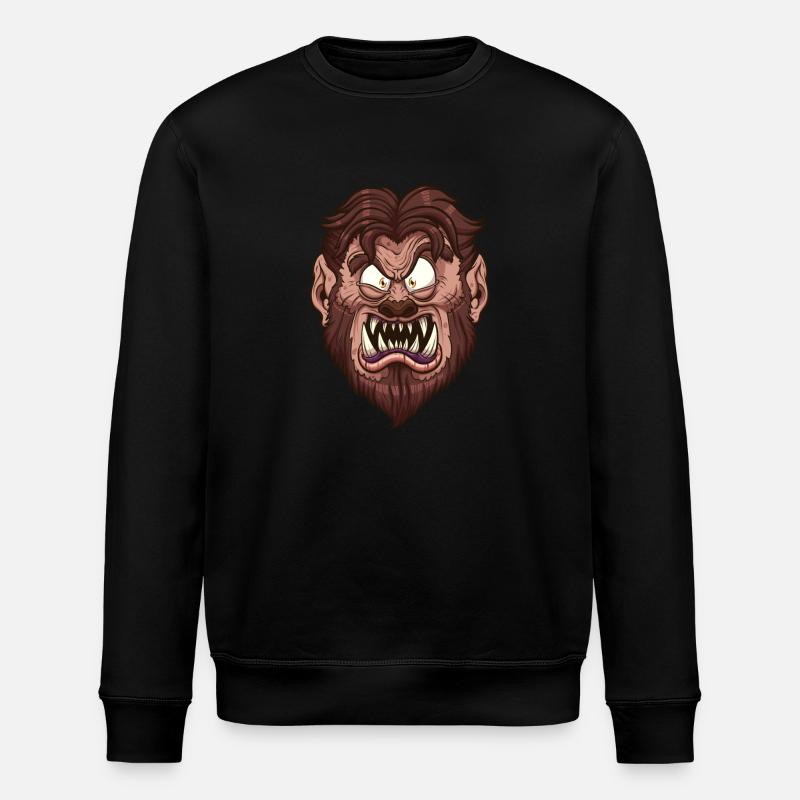 Werewolf Face - Stanley/Stella ROLLER Unisex Organic Sweatshirt - black