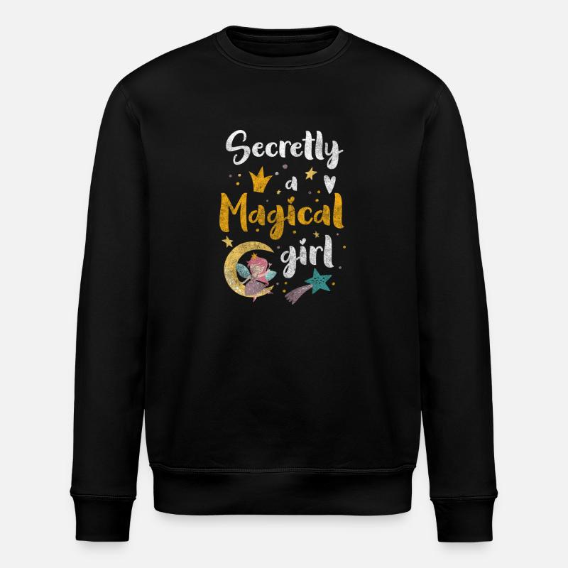 Fantasie Kind Mädchen Zaubern - Stanley/Stella Unisex Bio-Sweatshirt ROLLER - Schwarz