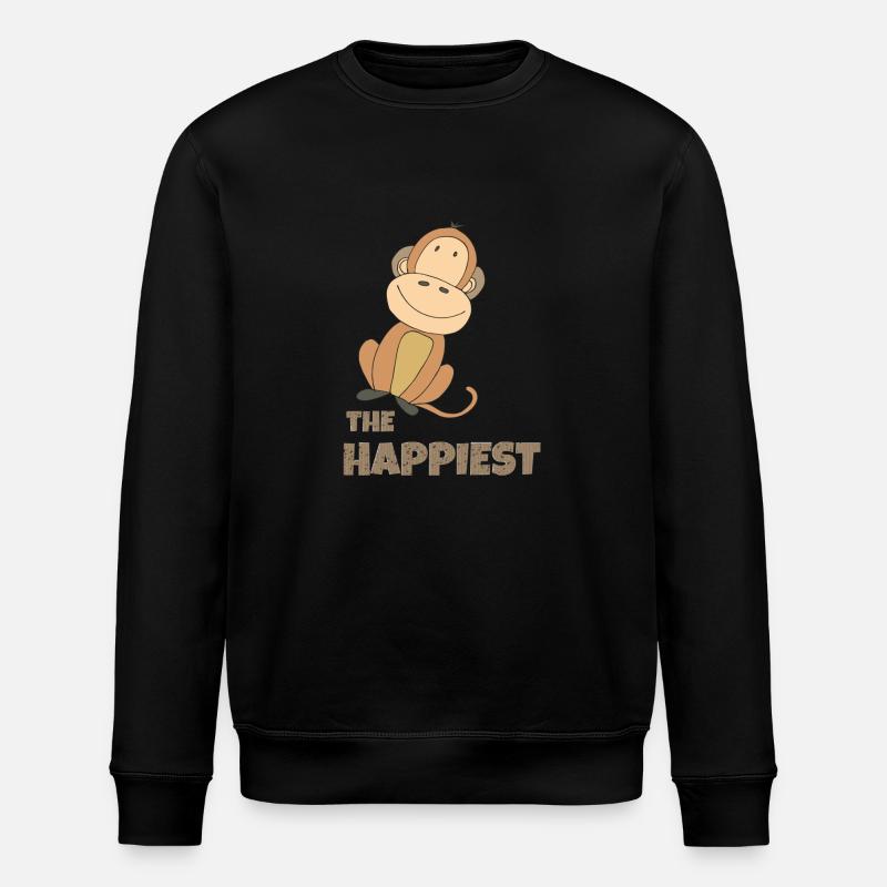 LE SINGE LE PLUS HEUREUX - Sweat bio ROLLER Stanley/Stella Unisexe - noir