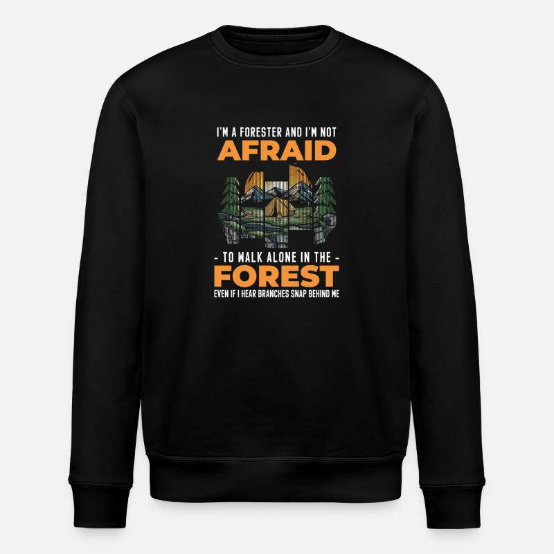 Wald Wild Jäger - Stanley/Stella Unisex Bio-Sweatshirt ROLLER - Schwarz