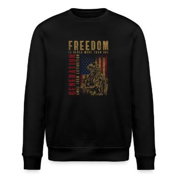 Soldat Infanterie Demonstration - Stanley/Stella Unisex Bio-Sweatshirt ROLLER - Schwarz - Vorne - Nik (191cm)