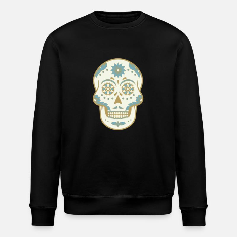 Totenkopf Mexiko - Stanley/Stella Unisex Bio-Sweatshirt ROLLER - Schwarz