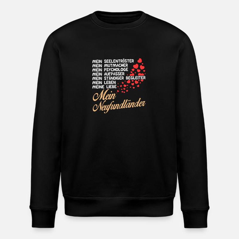 Neufundländer - Mein - Stanley/Stella Unisex Bio-Sweatshirt ROLLER - Schwarz