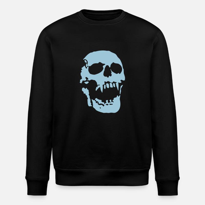scream_skull - Stanley/Stella ROLLER Unisex Organic Sweatshirt - black