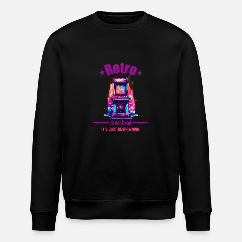 Retro Gaming Arcade Geschenk - Stanley/Stella Unisex Bio-Sweatshirt ROLLER - Schwarz