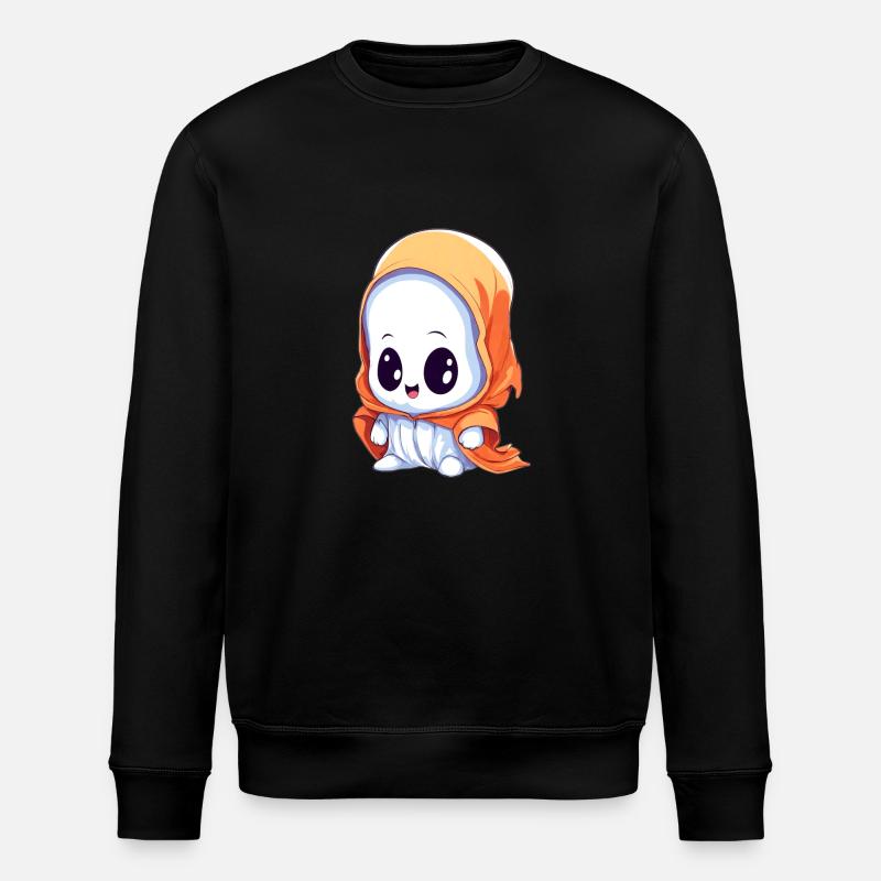 Cute Ghost Ghost - Stanley/Stella ROLLER Unisex Organic Sweatshirt - black