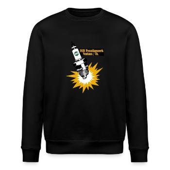 Zündkerzen Werbung DDR Retro - Stanley/Stella Unisex Bio-Sweatshirt ROLLER - Schwarz - Vorne - Nik (191cm)