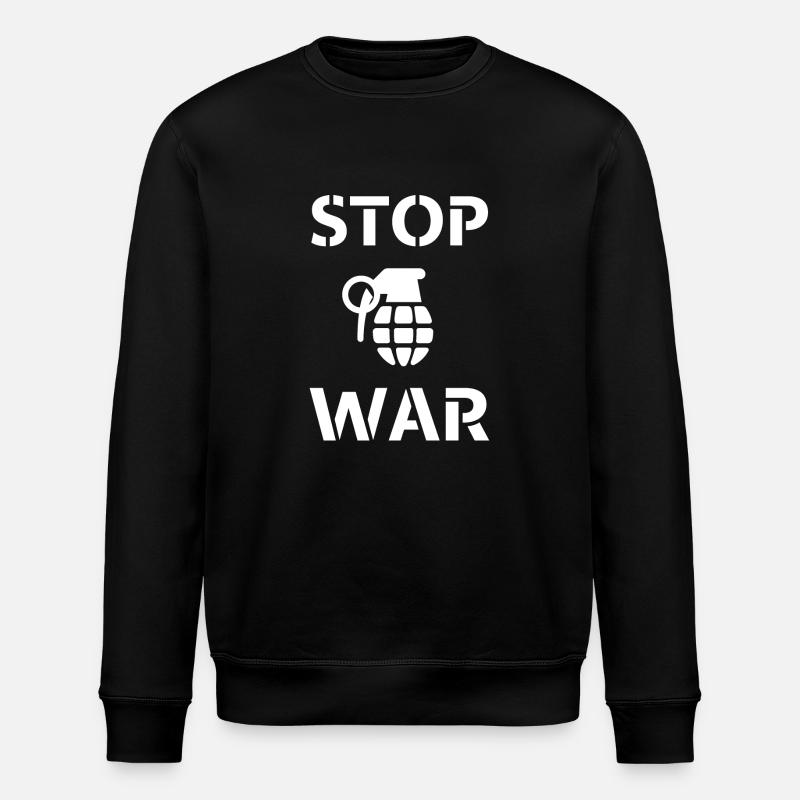 STOP WAR! - Stanley/Stella ROLLER Unisex Organic Sweatshirt - black