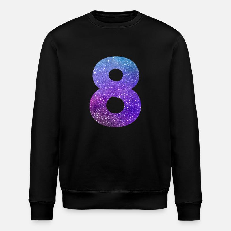 Galaxie Nummer 8 - Stanley/Stella Unisex Bio-Sweatshirt ROLLER - Schwarz