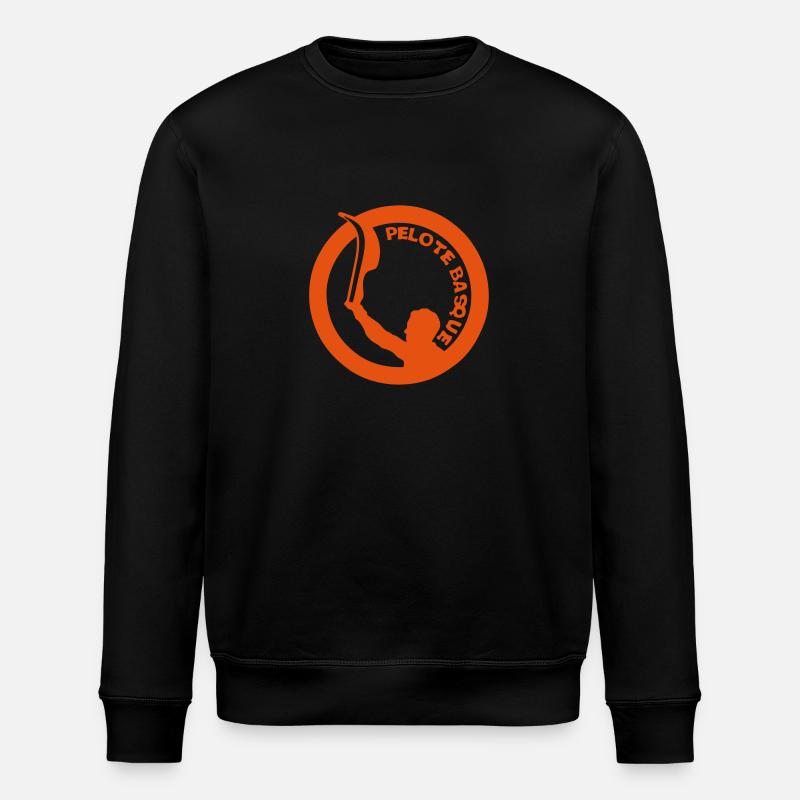 pelote basque logo tampon 1 - Sweat bio ROLLER Stanley/Stella Unisexe - noir