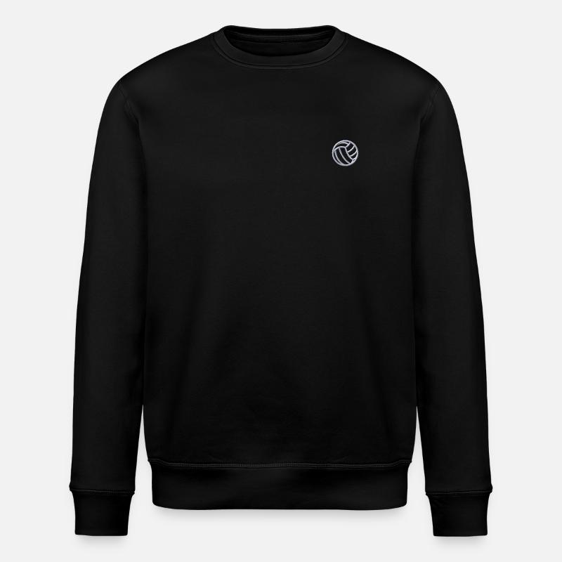 Ballon de volley-ball brodé blanc - Sweat bio ROLLER Stanley/Stella Unisexe - noir