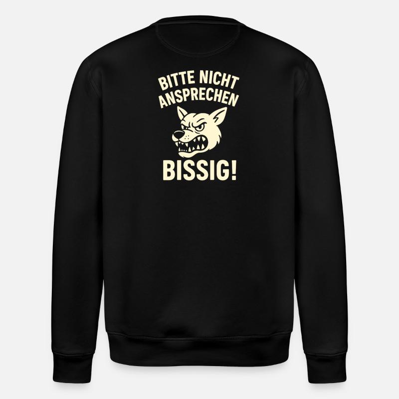 Bitte Nicht Ansprechen - Stanley/Stella Unisex Bio-Sweatshirt ROLLER - Schwarz