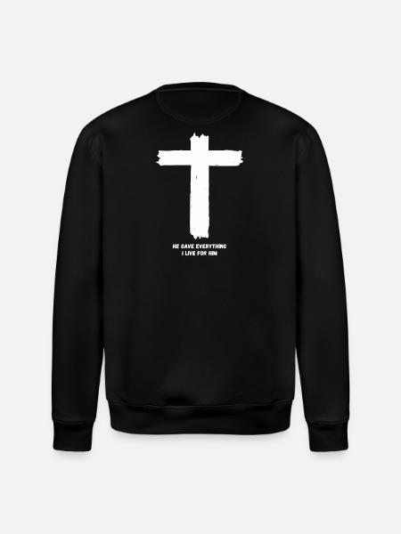 Kreuz - Hän antoi kaikkensa – elän hänelle - Stanley/Stella ROLLER unisex luomu-collegepaita - musta