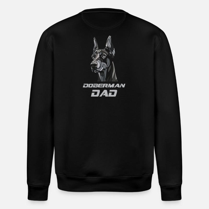 Tête de chien doberman dad - Sweat bio ROLLER Stanley/Stella Unisexe - noir