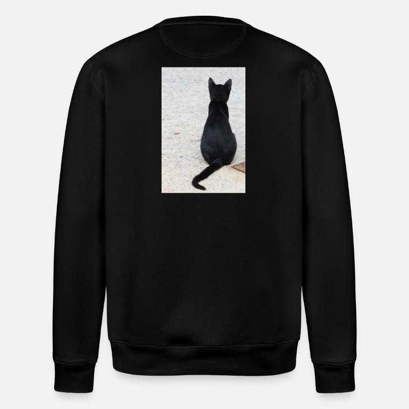 Katze Kätzchen Katzenshirt Geschenk - Stanley/Stella Unisex Bio-Sweatshirt ROLLER - Schwarz