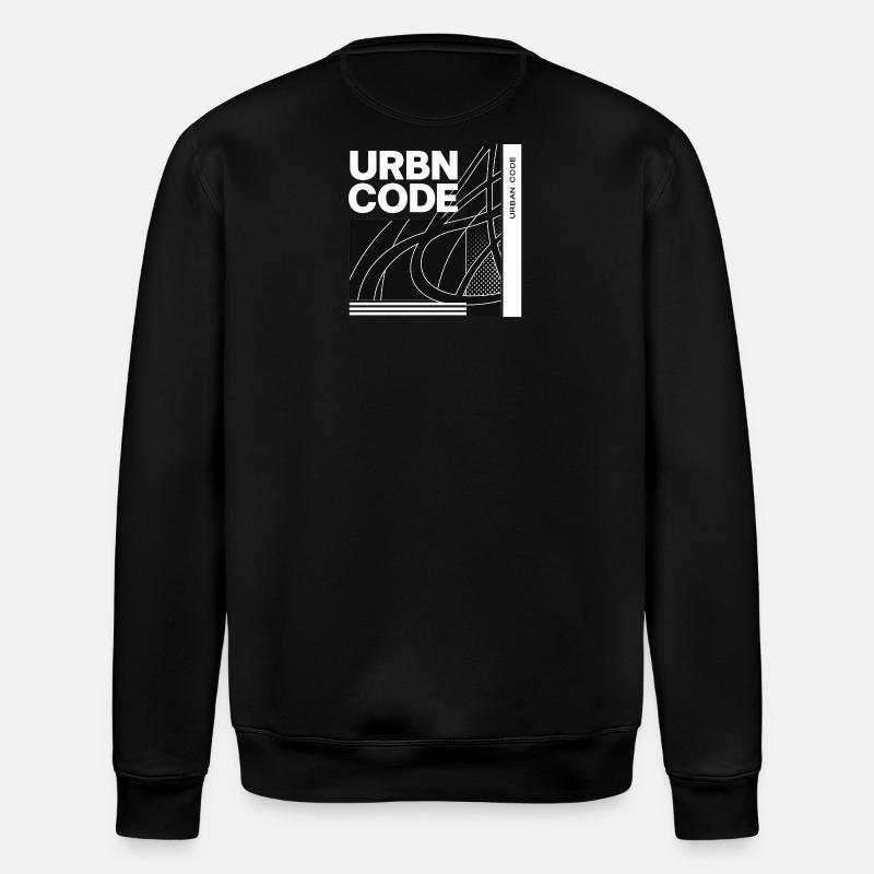 Urban Code Line Design - Stanley/Stella ROLLER Unisex Organic Sweatshirt - black