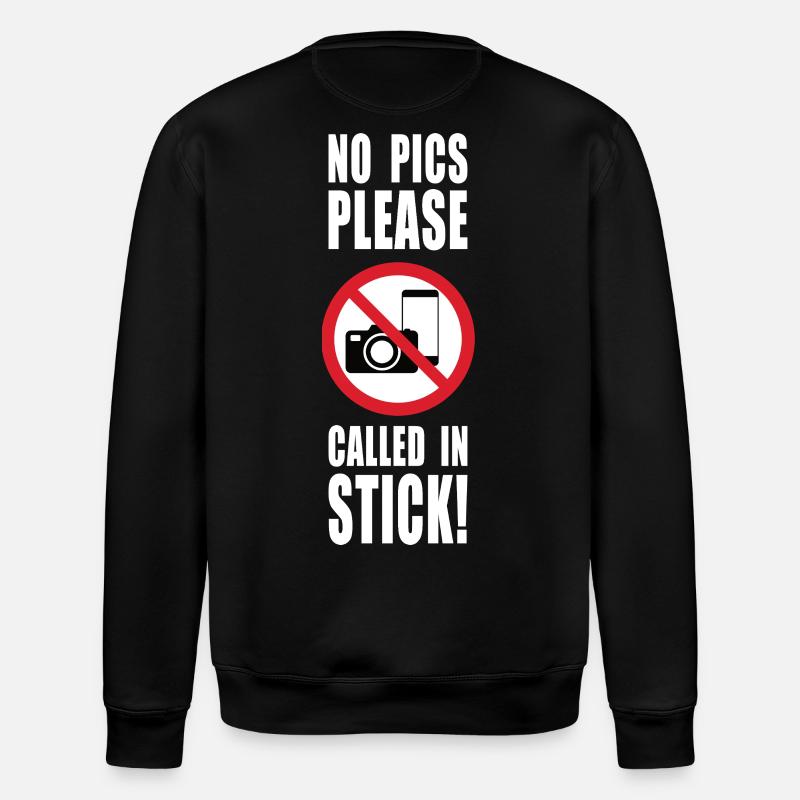 keine Bilder bitte krank melden - Stanley/Stella Unisex Bio-Sweatshirt ROLLER - Schwarz