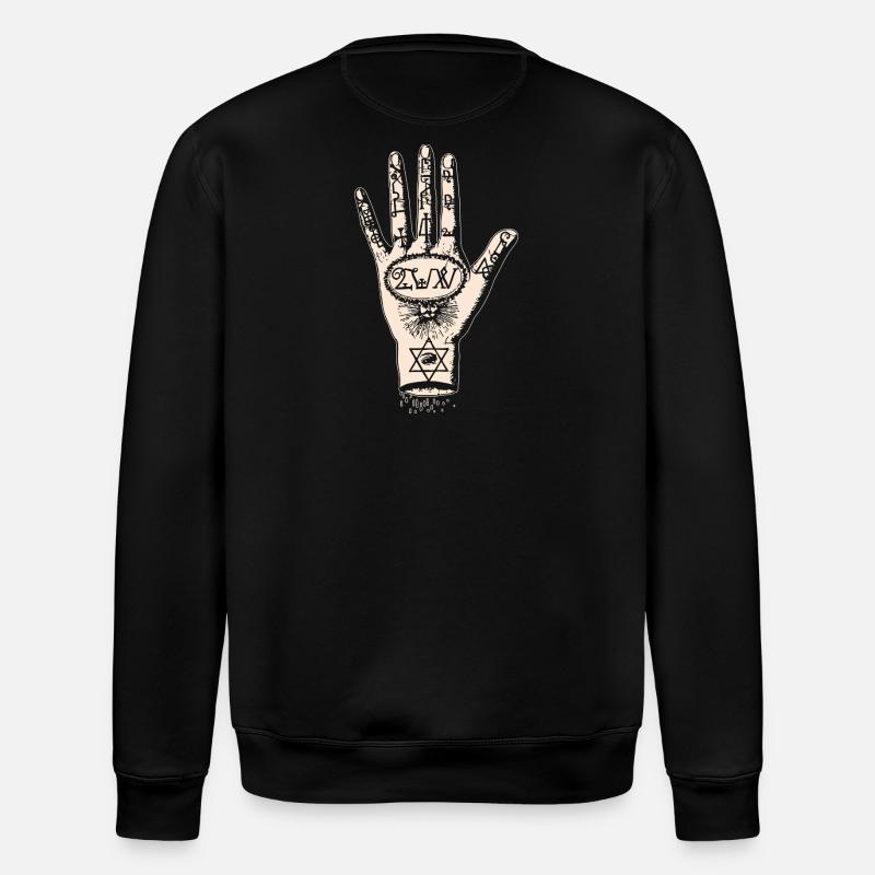 Handzeichnung im Tarot-Stil - Stanley/Stella Unisex Bio-Sweatshirt ROLLER - Schwarz