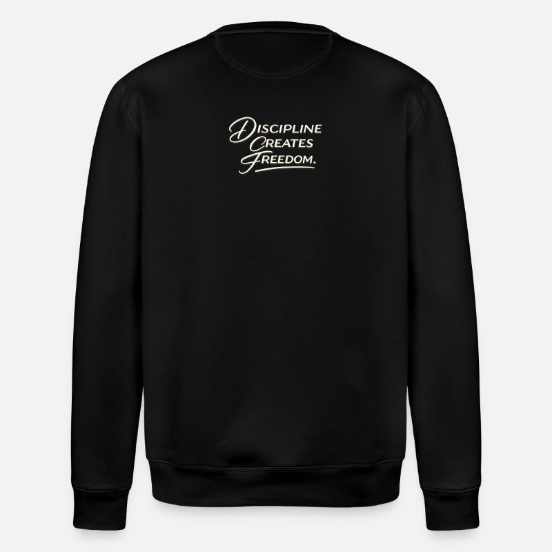 Disziplin schafft Freiheit Skript - Stanley/Stella Unisex Bio-Sweatshirt ROLLER - Schwarz