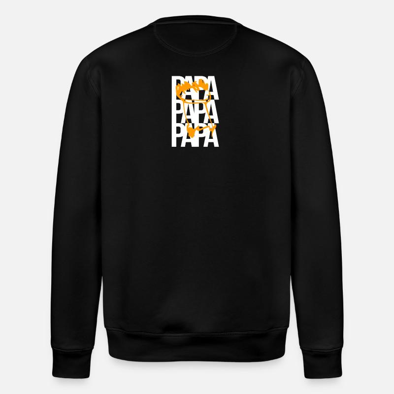 DAD and Child's Drawing - Stanley/Stella ROLLER Unisex Organic Sweatshirt - black