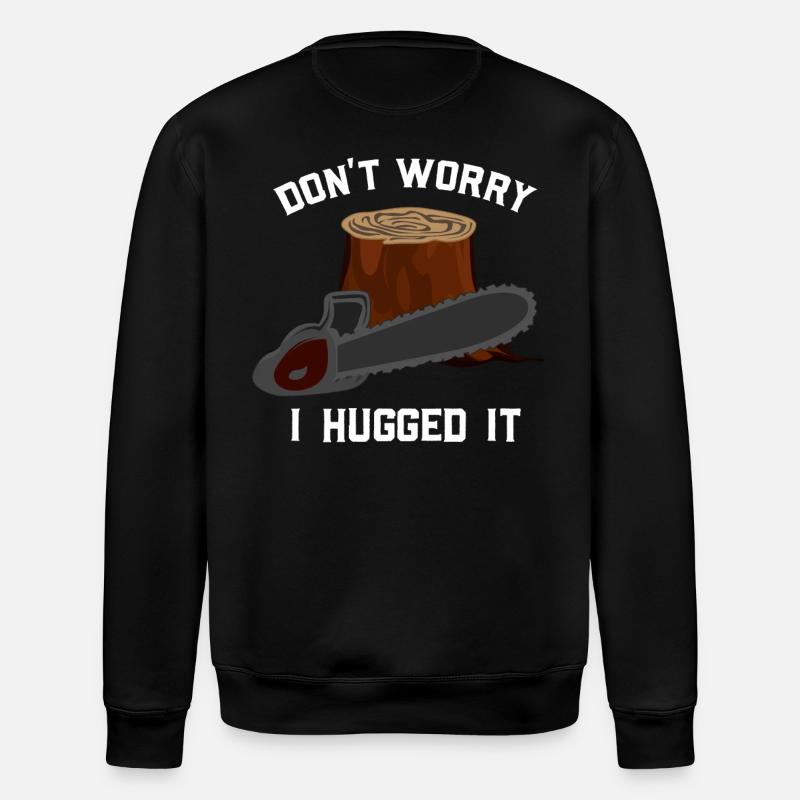 Holzbearbeitung Holz Geschenk - Stanley/Stella Unisex Bio-Sweatshirt ROLLER - Schwarz